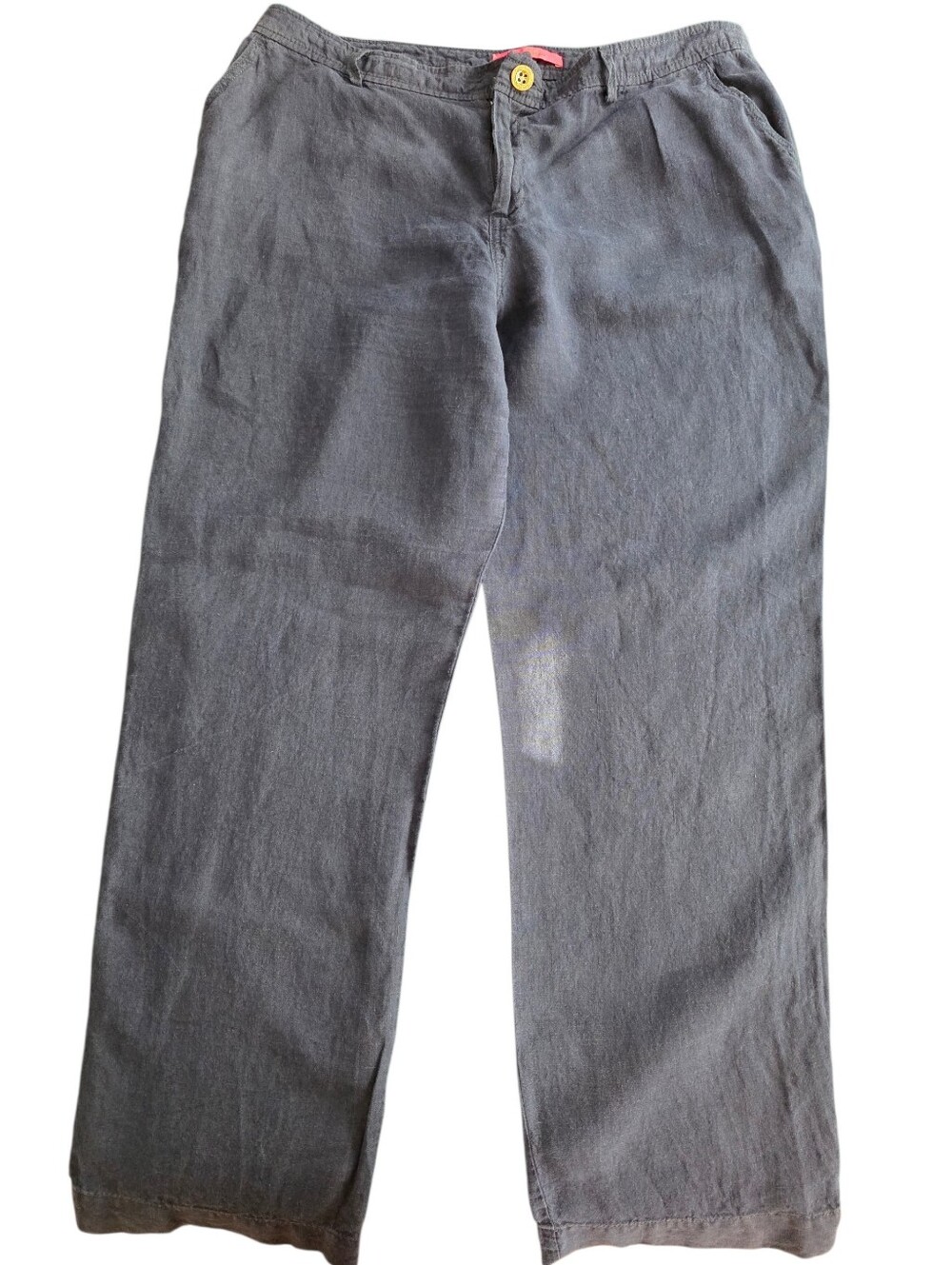 Lily Pulitzer Wide-Leg Navy Linen Pants Size 14 - Picture 3 of 12